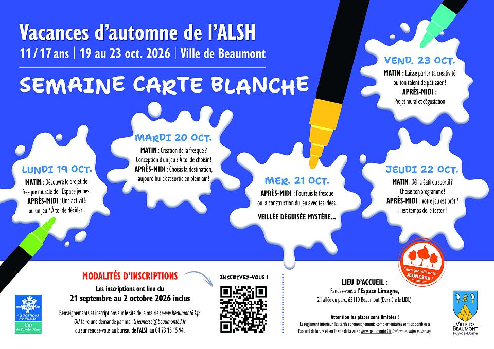 Affiche ALSH - Ados - Automne - 2026